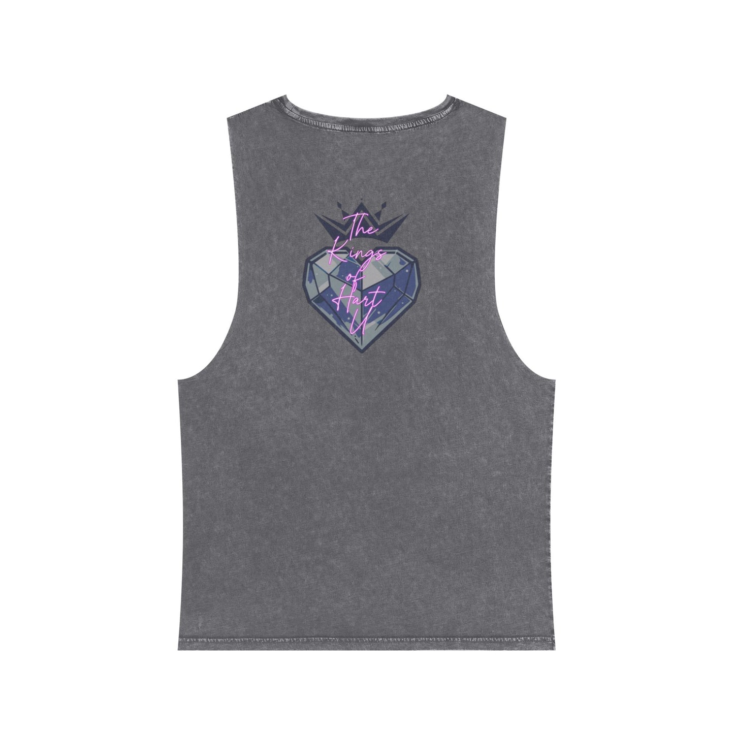 Unisex Stonewash Tank Top - The Kings of Hart U Graphic Tee